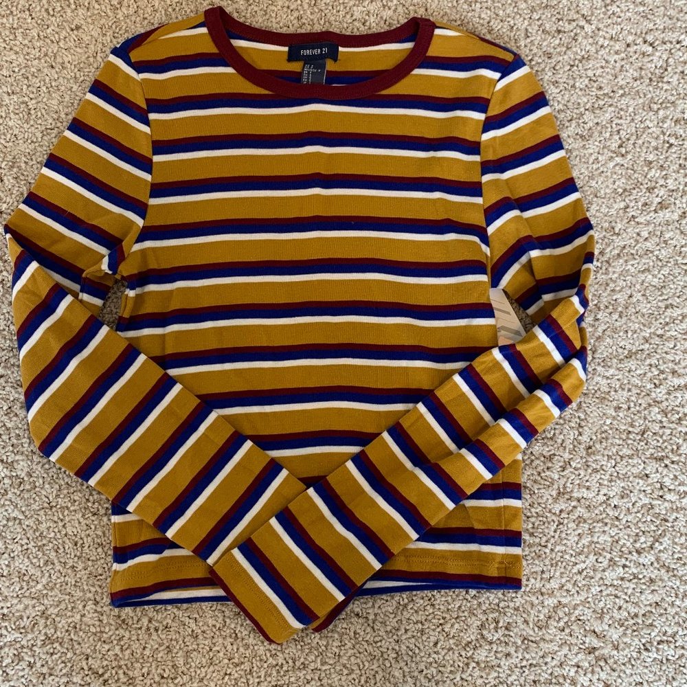 Forever 21 Striped Long Sleeve Shirt